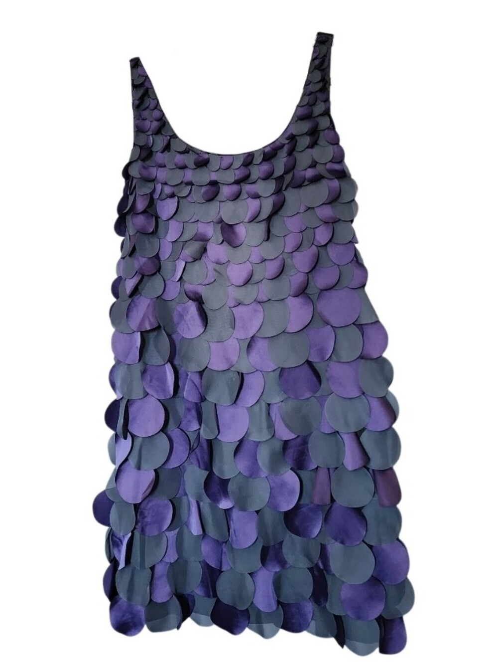 Purple Fabric "Sequin" Petal Shift Dress - Women